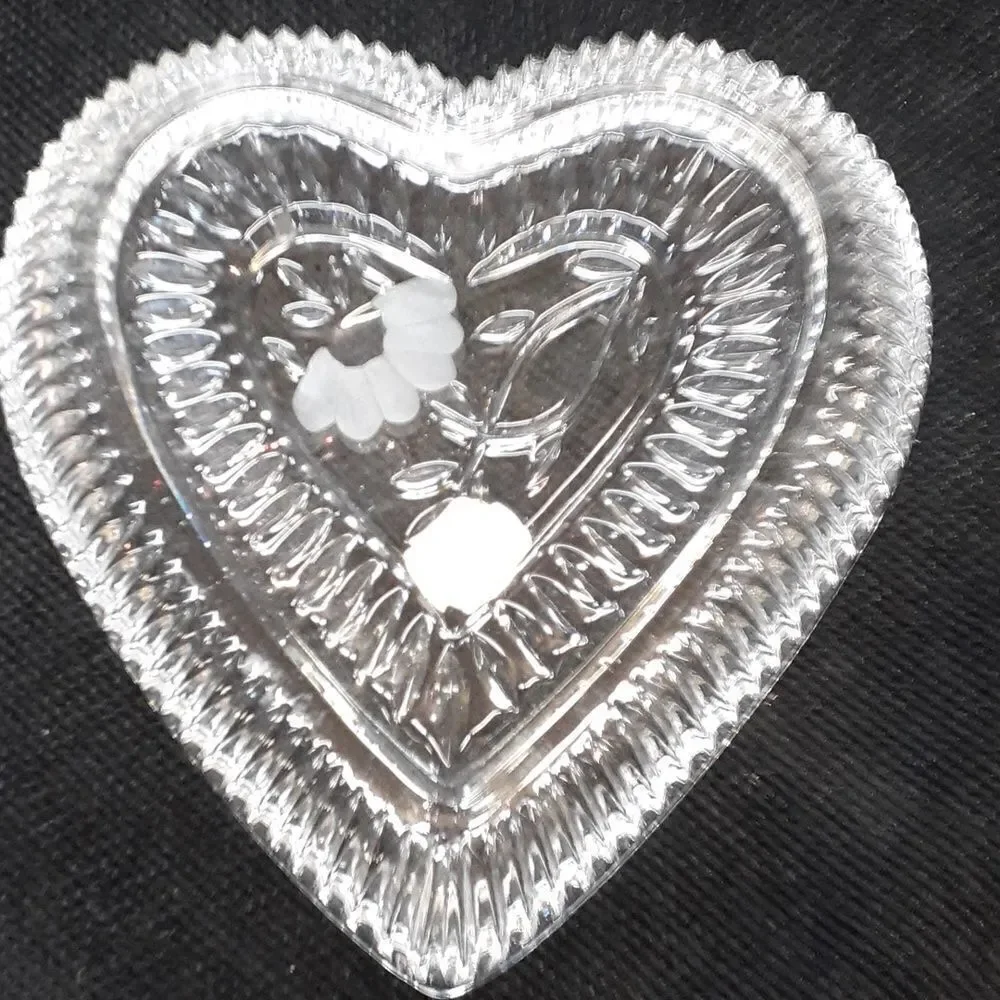 Princess House Heart-Shaped‎ Lead Crystal Trinket Dish